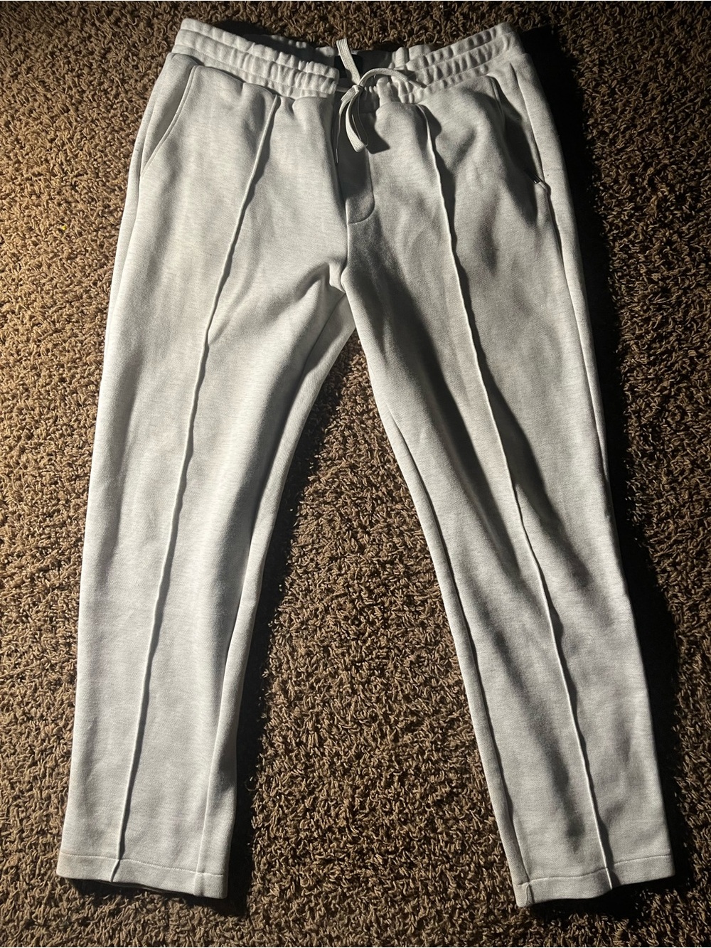 H&M White Men's Slim Jogger Sweatpants